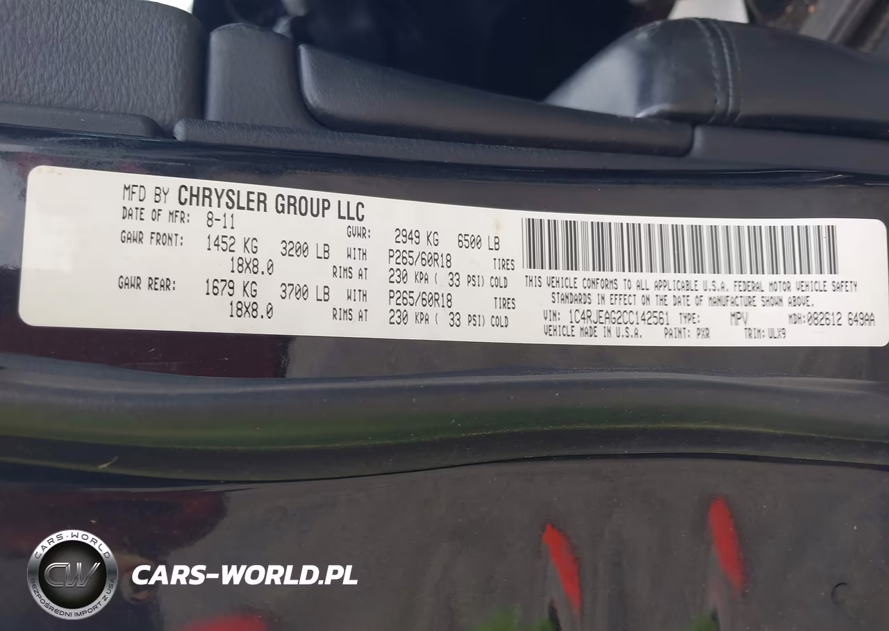 2012 Jeep Grand Cherokee Laredo VIN:1C4RJEAG2CC142561 - 9