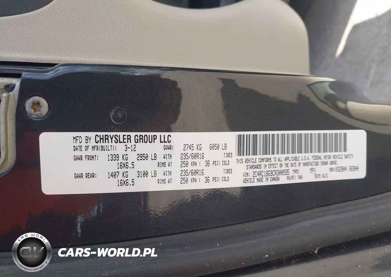 2012 Chrysler Town & Country Touring VIN:2C4RC1BG9CR300595 - 9