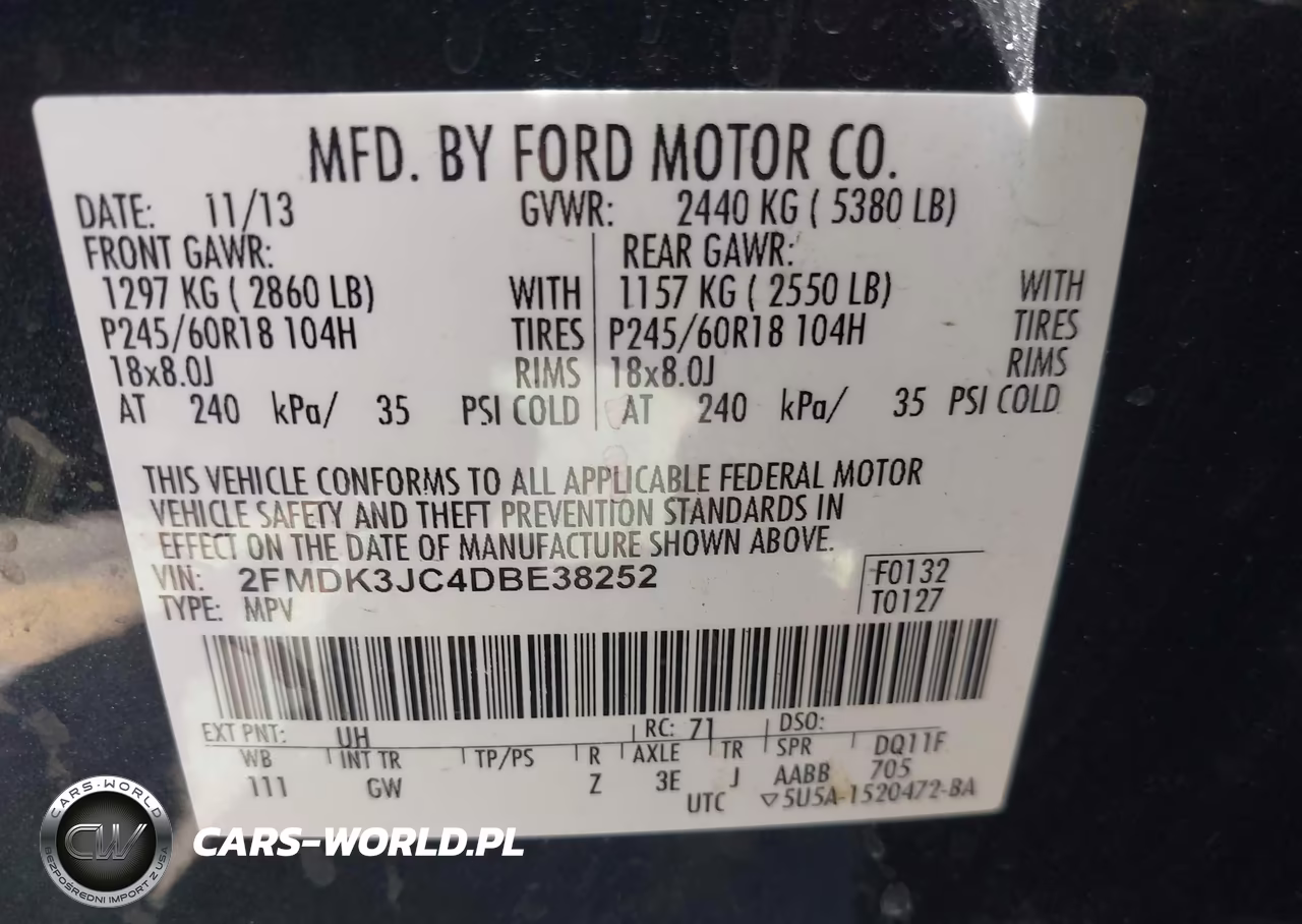 2013 Ford Edge Sel VIN:2FMDK3JC4DBE38252 - 9
