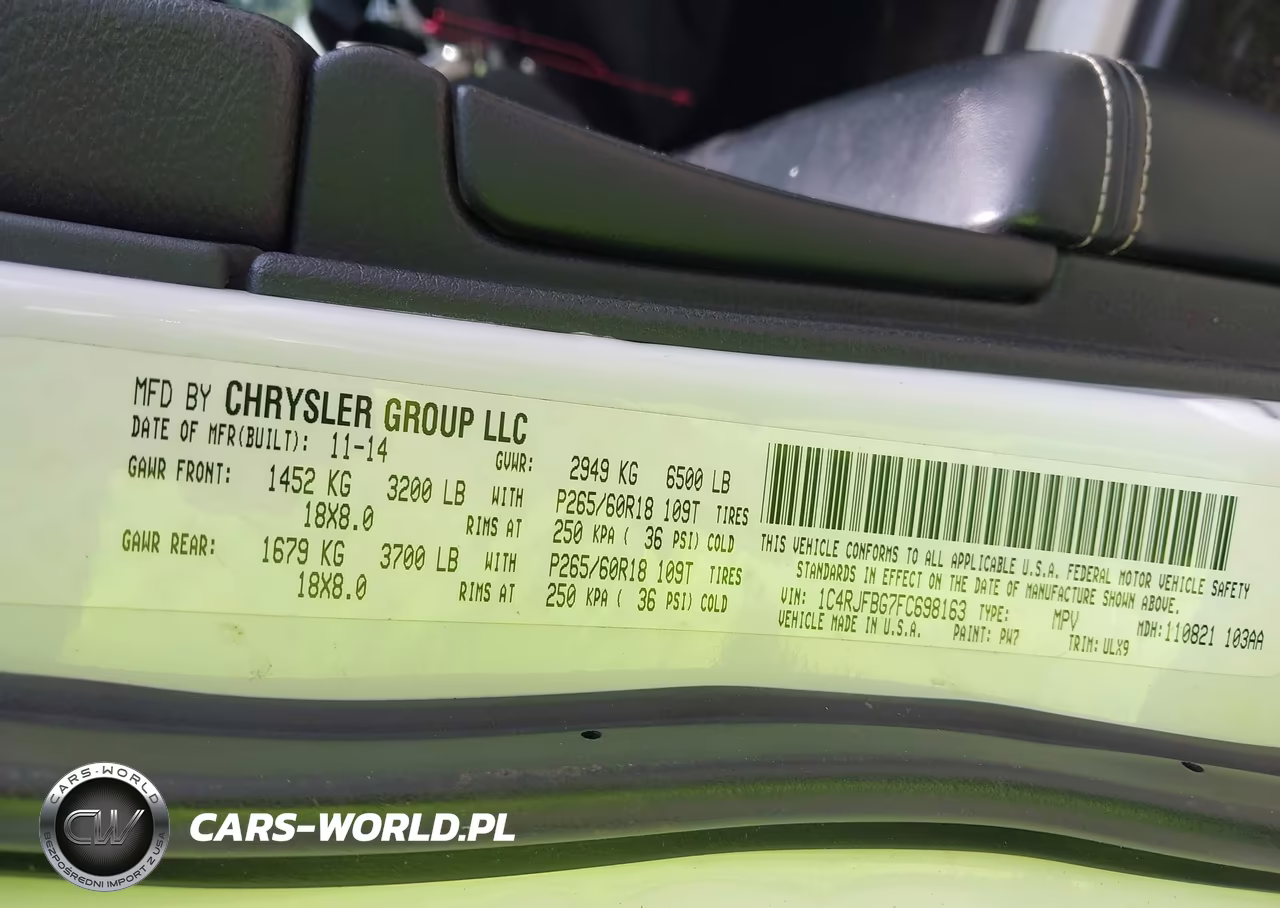 2015 Jeep Grand Cherokee Limited VIN:1C4RJFBG7FC698163 - 9