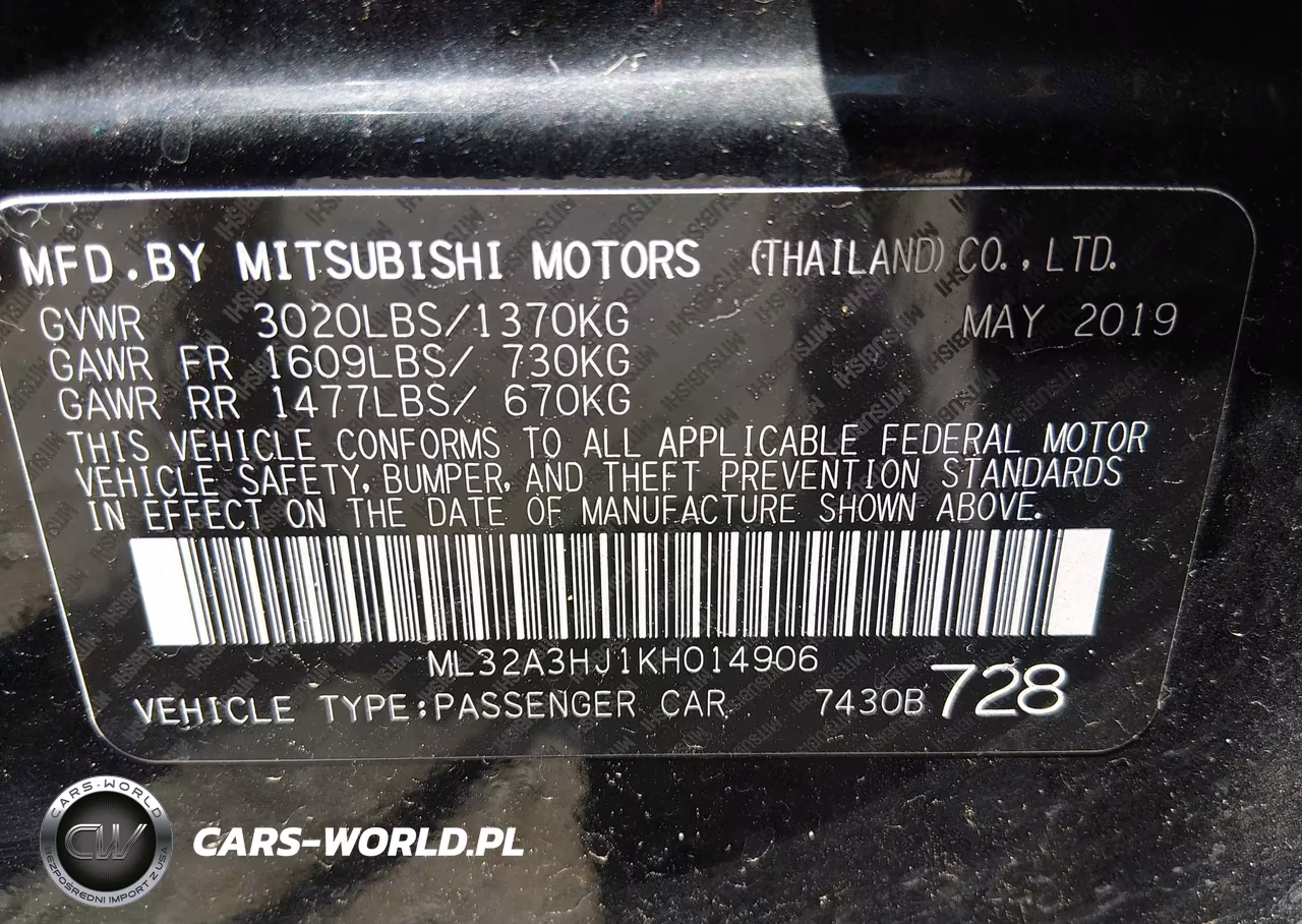 2019 Mitsubishi Mirage Es VIN:ML32A3HJ1KH014906 - 9
