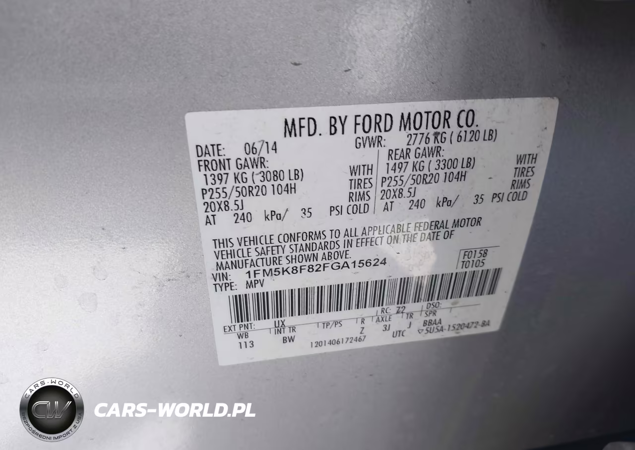 2015 Ford Explorer Limited VIN:1FM5K8F82FGA15624 - 9