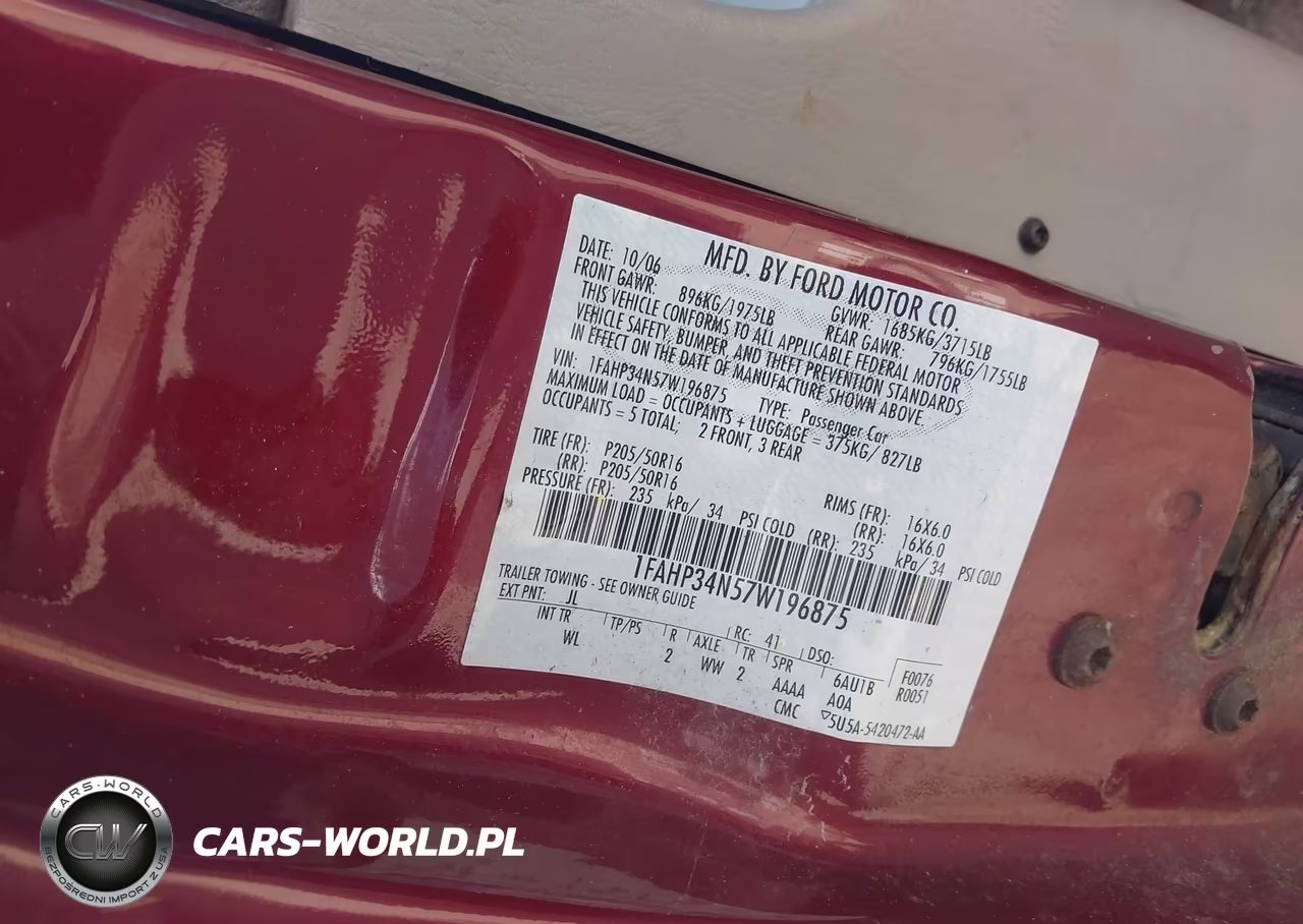 2007 Ford Focus S-Se-Ses VIN:1FAHP34N57W196875 - 9