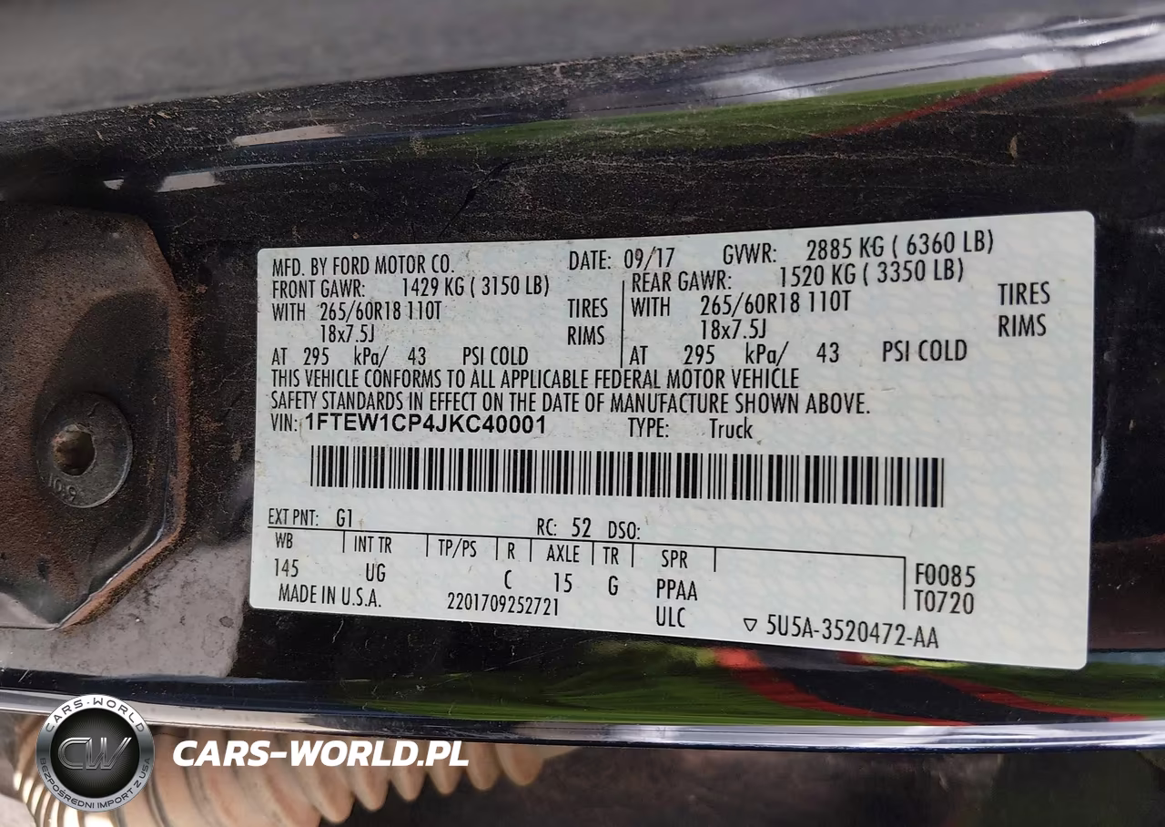 2018 Ford F-150 Xlt VIN:1FTEW1CP4JKC40001 - 9