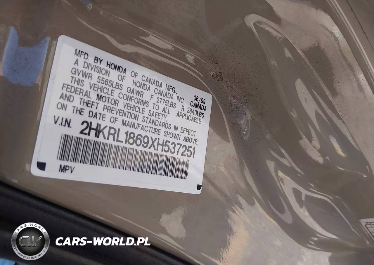 1999 Honda Odyssey Ex VIN:2HKRL1869XH537251 - 9