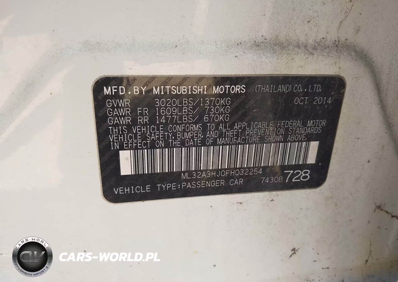 2015 Mitsubishi Mirage De VIN:ML32A3HJ0FH032254 - 9
