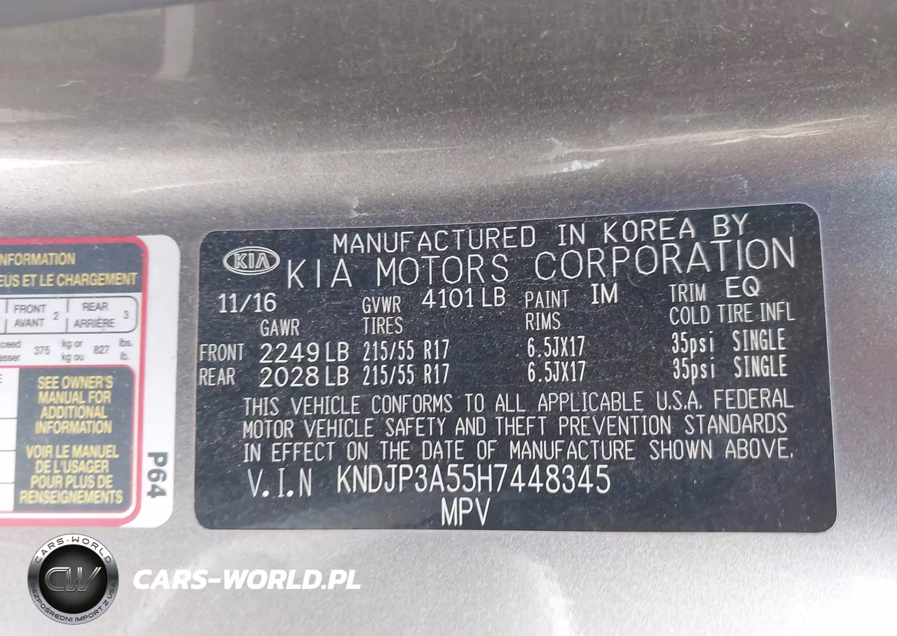 2017 Kia Soul + VIN:KNDJP3A55H7448345 - 9