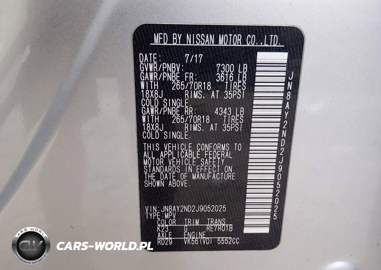 2018 Nissan Armada Sv VIN:JN8AY2ND2J9052025 - 9