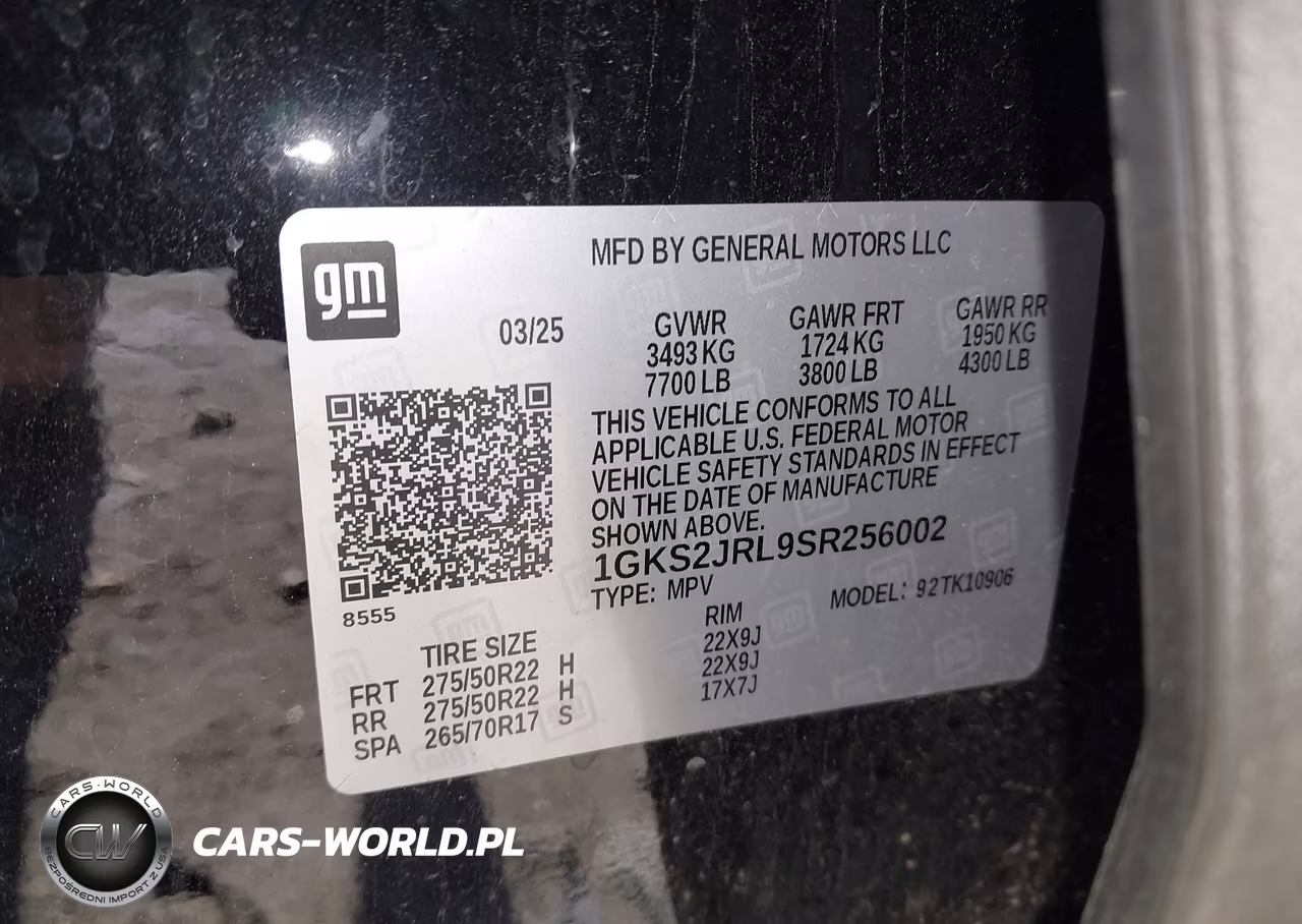 2025 GMC Yukon Xl 4Wd Denali VIN:1GKS2JRL9SR256002 - 9