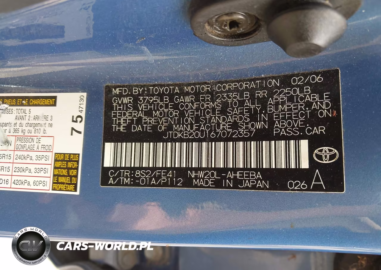 2006 Toyota Prius VIN:JTDKB20U167072357 - 9