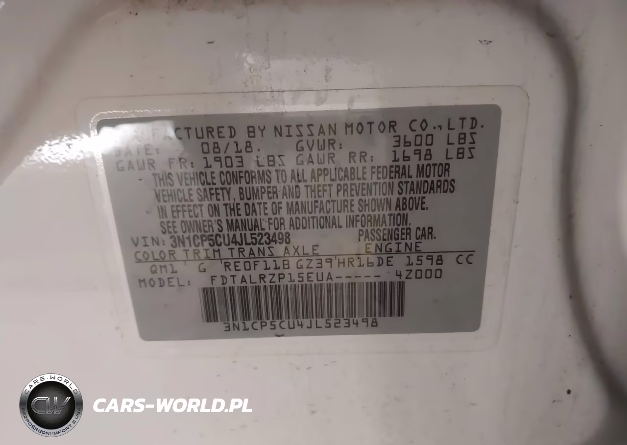 2018 Nissan Kicks S VIN:3N1CP5CU4JL523498 - 9