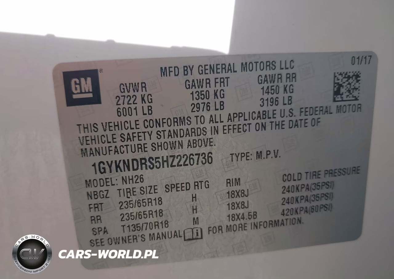 2017 Cadillac Xt5 Luxury VIN:1GYKNDRS5HZ226736 - 9