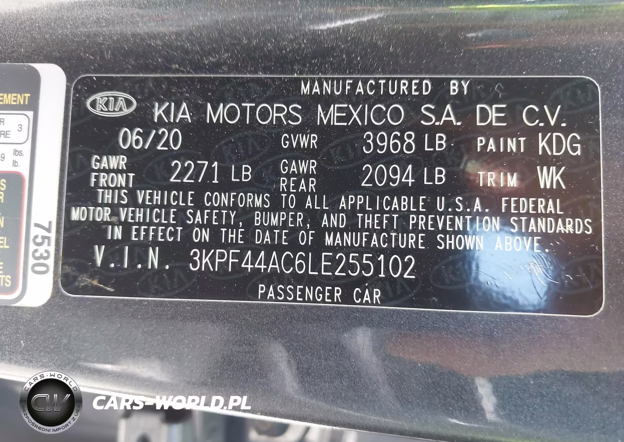 2020 Kia Forte Gt VIN:3KPF44AC6LE255102 - 9