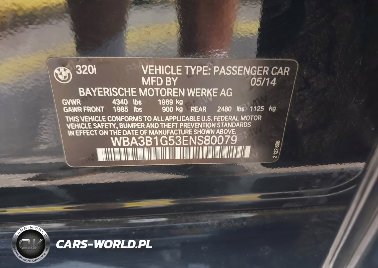 2014 BMW 320I VIN:WBA3B1G53ENS80079 - 9