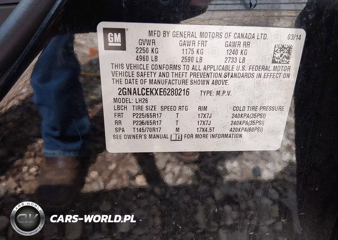 2014 Chevrolet Equinox 2Lt VIN:2GNALCEKXE6280216 - 9