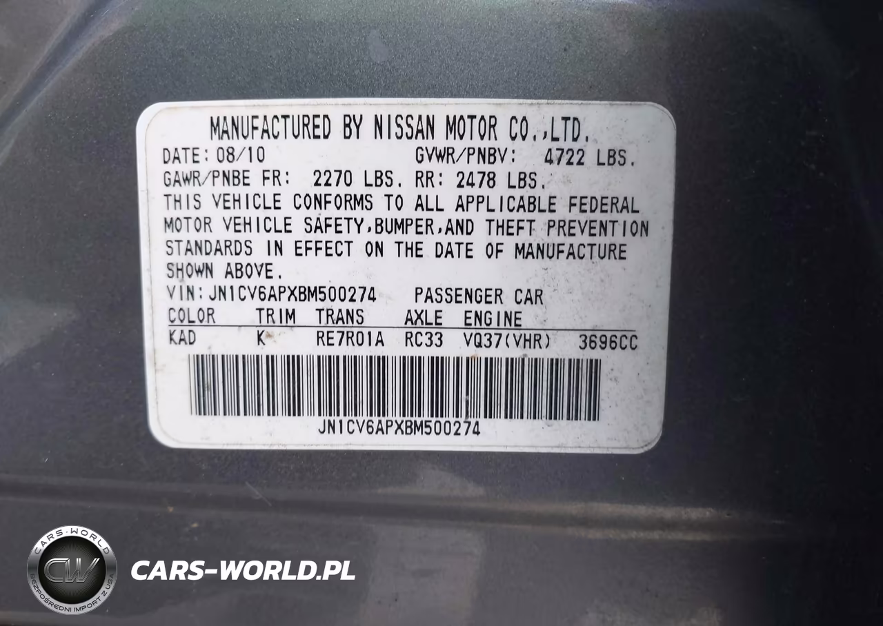 2011 Infiniti G37 Journey VIN:JN1CV6APXBM500274 - 9