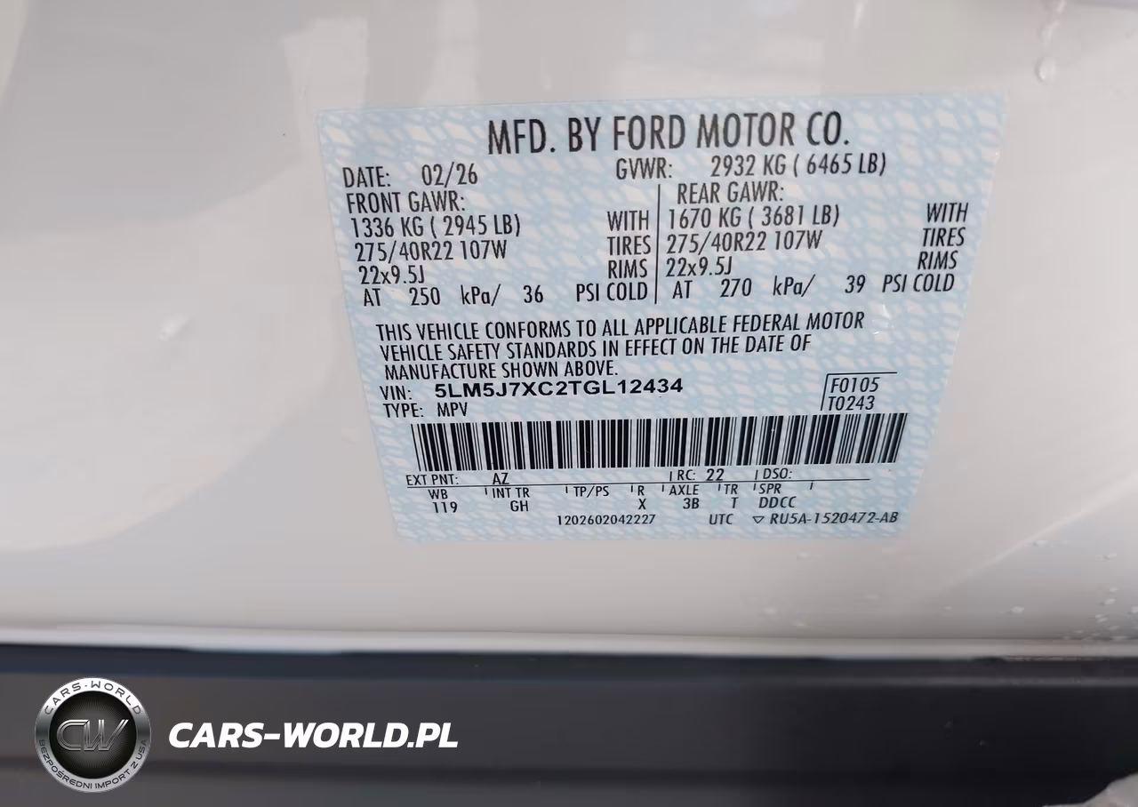 2026 Lincoln Aviator Reserve VIN:5LM5J7XC2TGL12434 - 9