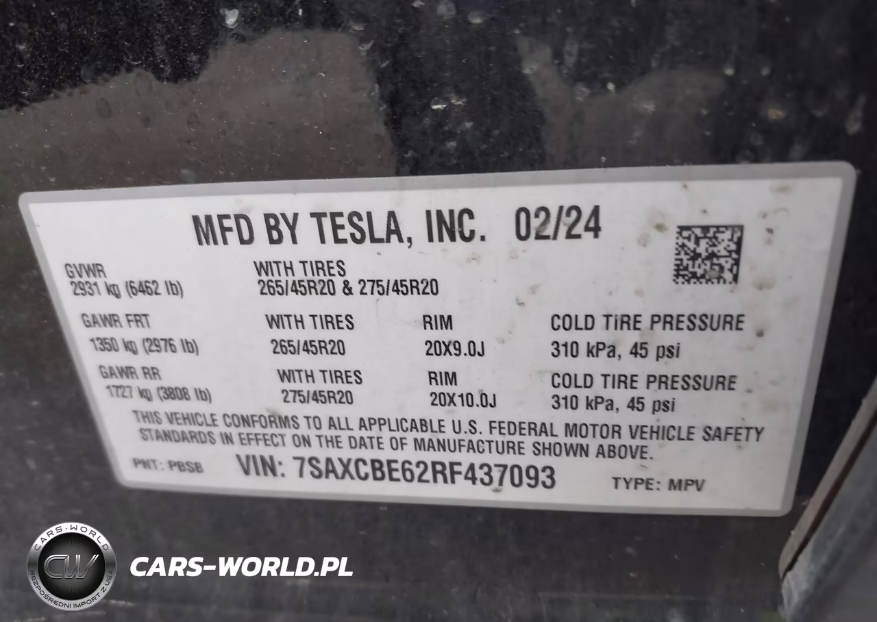 2024 Tesla Model X Plaid Tri Motor All-Wheel Drive VIN:7SAXCBE62RF437093 - 9