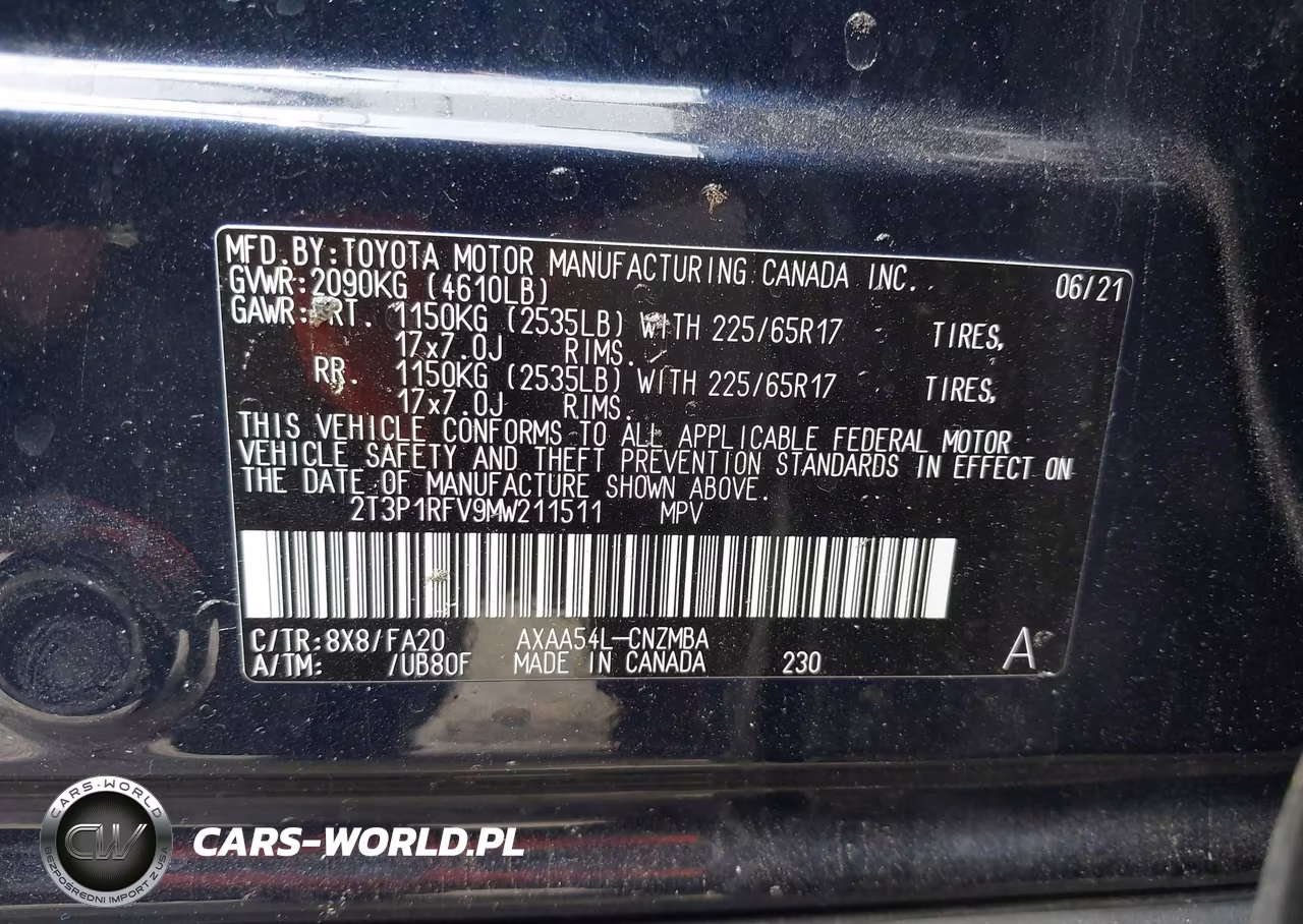 2021 Toyota Rav4 Xle VIN:2T3P1RFV9MW211511 - 9