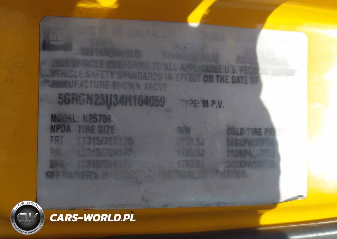 2004 Hummer H2 VIN:5GRGN23U34H104059 - 9