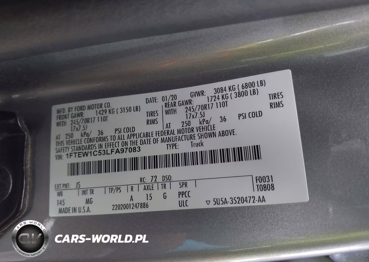 2020 Ford F-150 King Ranch-Lariat-Platinum-Xl-Xlt VIN:1FTEW1C53LFA97083 - 9
