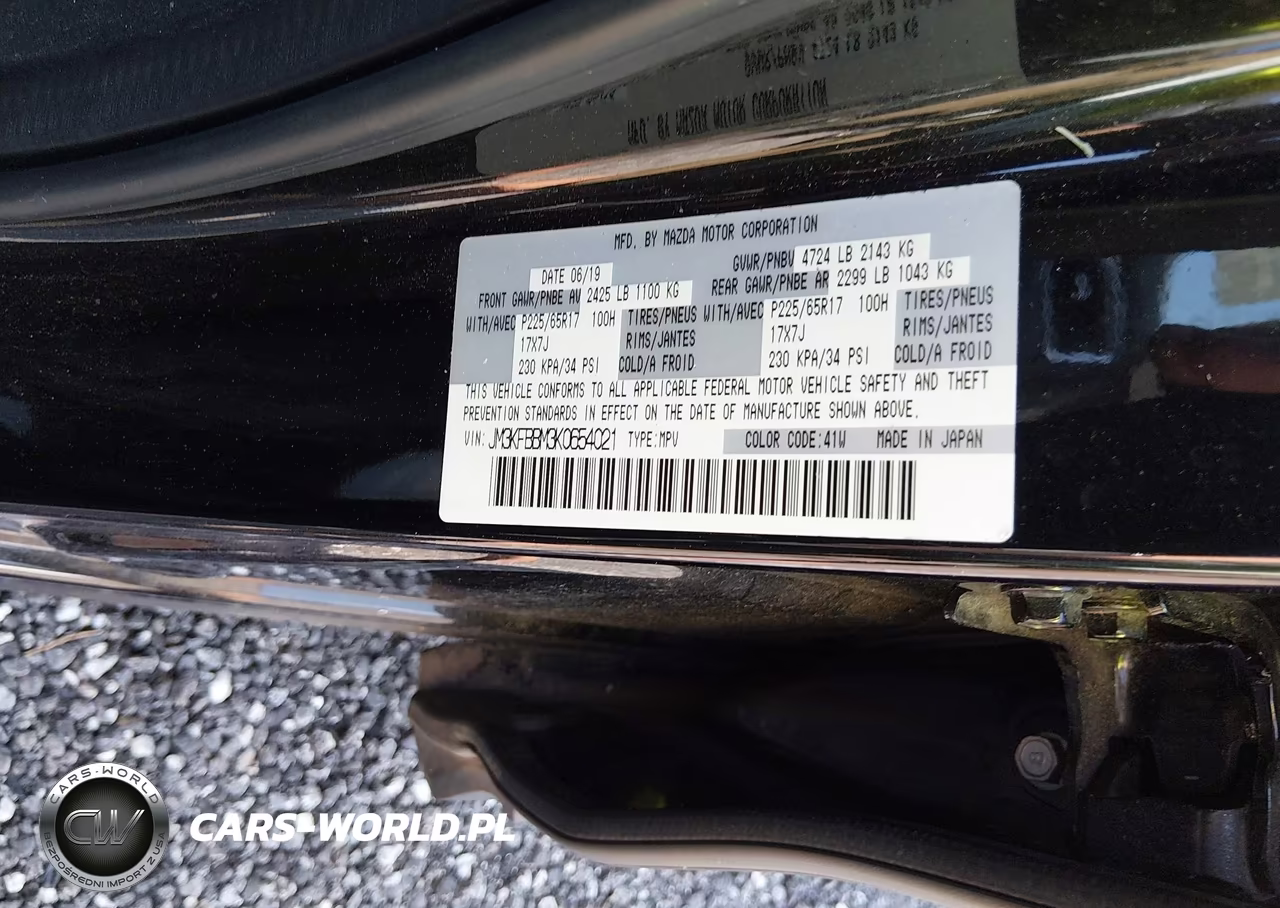 2019 Mazda Cx-5 Sport VIN:JM3KFBBM3K0654021 - 9