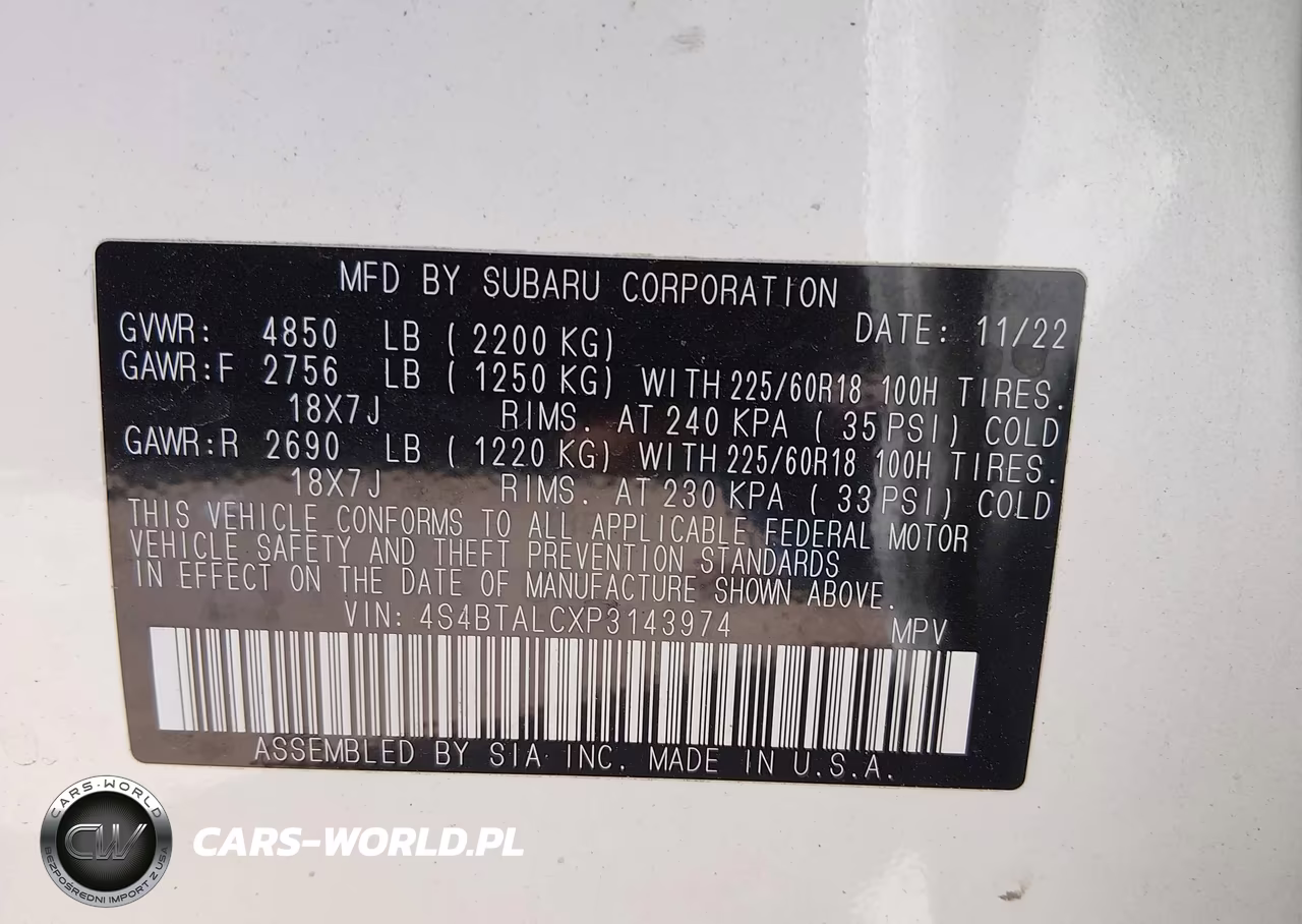 2023 Subaru Outback Onyx Edition VIN:4S4BTALCXP3143974 - 9