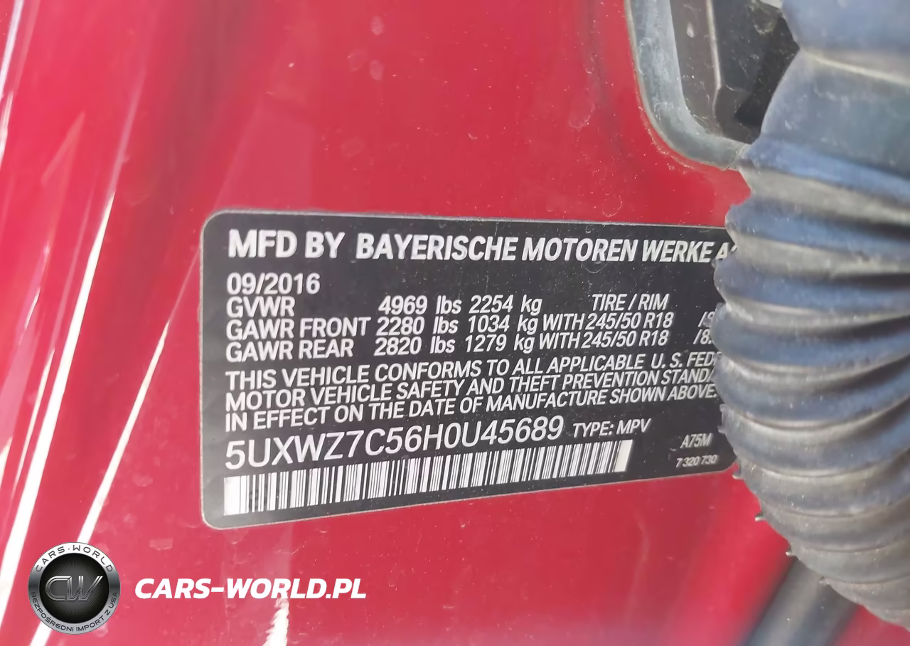 2017 BMW X3 Sdrive28I VIN:5UXWZ7C56H0U45689 - 9
