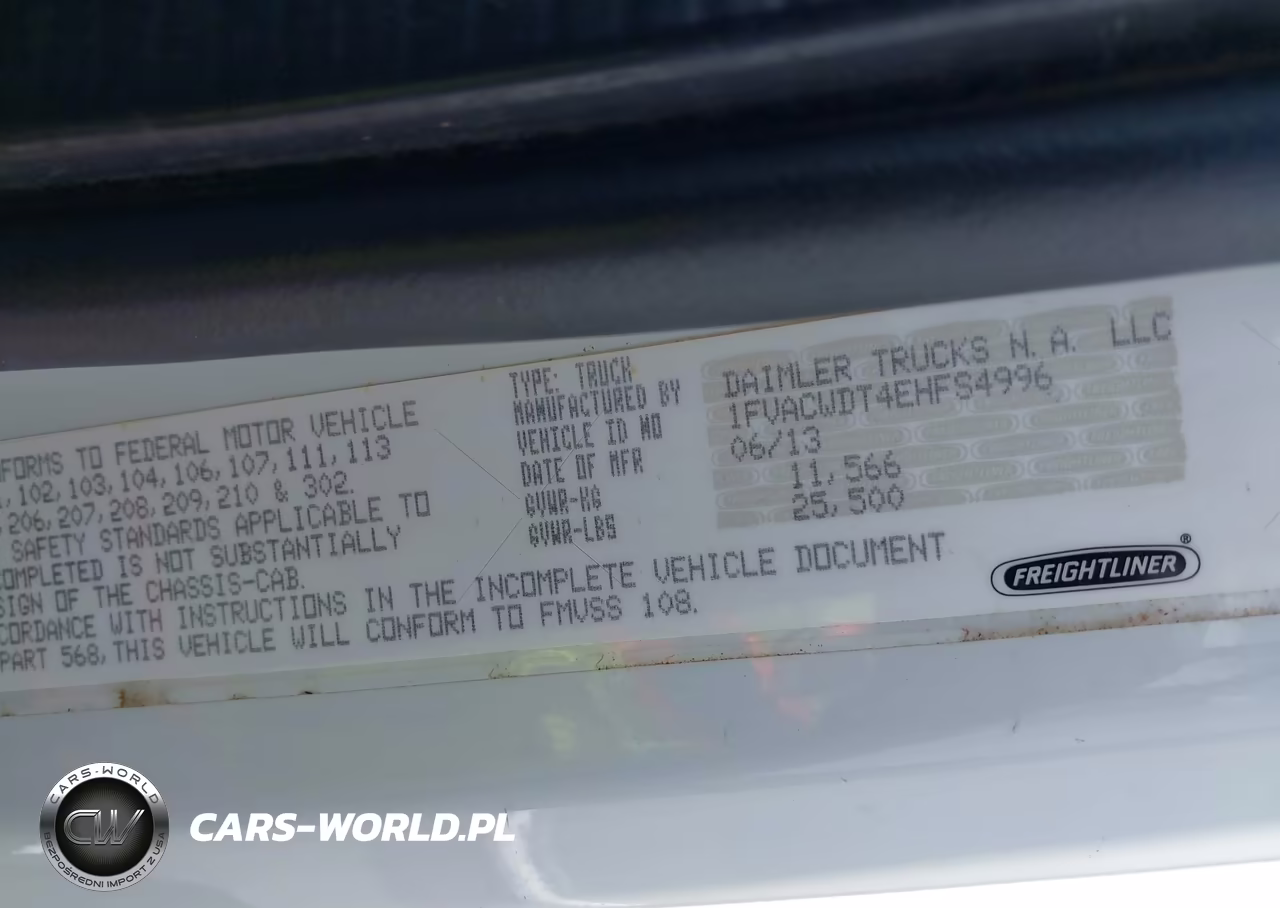 2014 Freightliner M2 106 Medium Duty VIN:1FVACWDT4EHFS4996 - 8