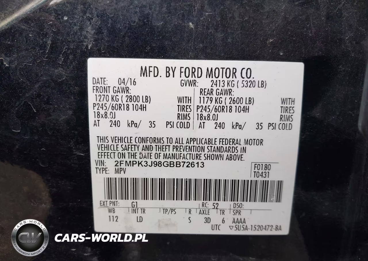 2016 Ford Edge Sel VIN:2FMPK3J98GBB72613 - 9