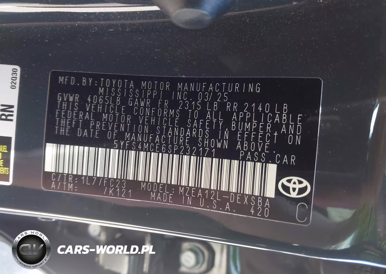 2025 Toyota Corolla Se VIN:5YFS4MCE6SP232171 - 9