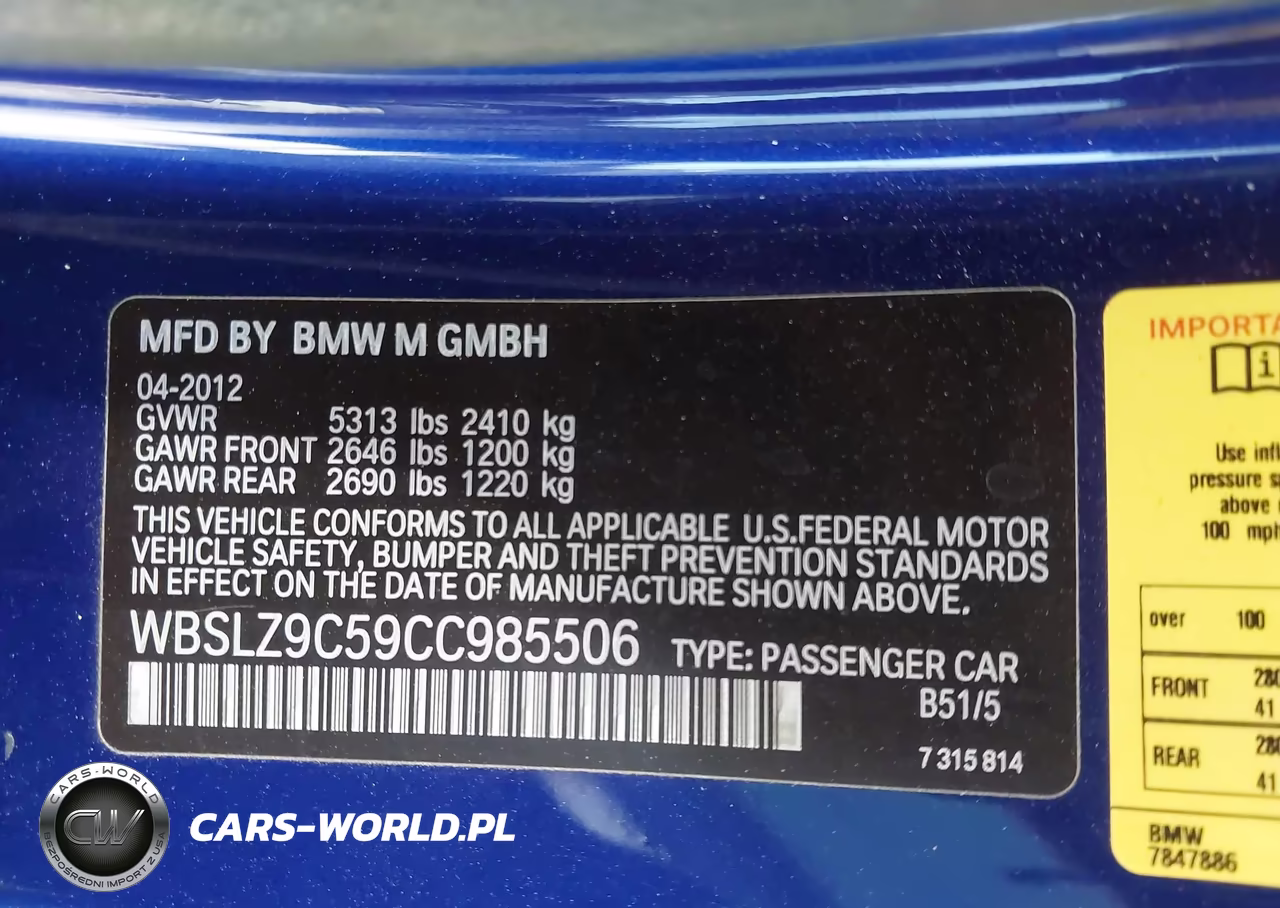 2012 BMW M6 VIN:WBSLZ9C59CC985506 - 9