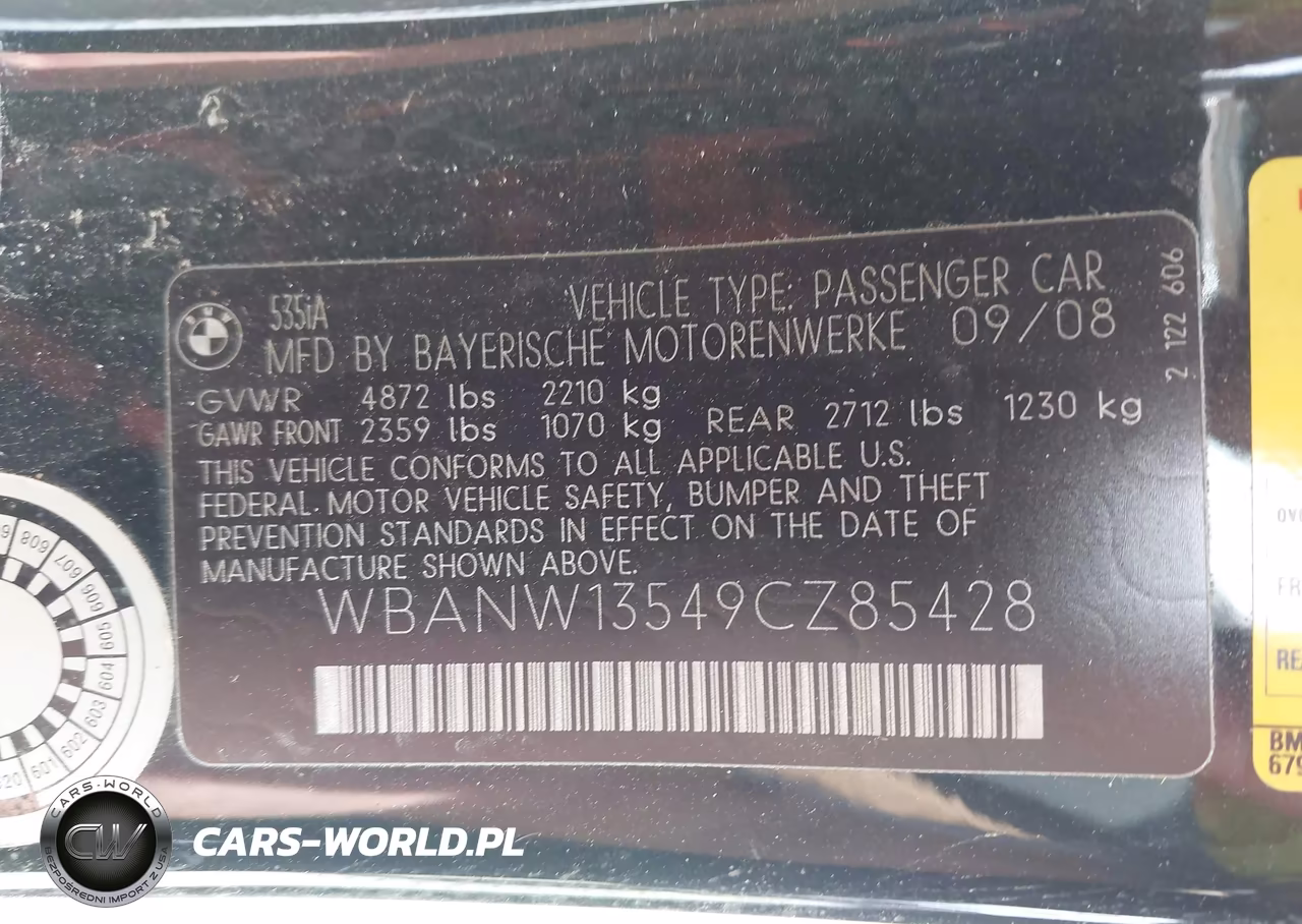2009 BMW 535I VIN:WBANW13549CZ85428 - 9