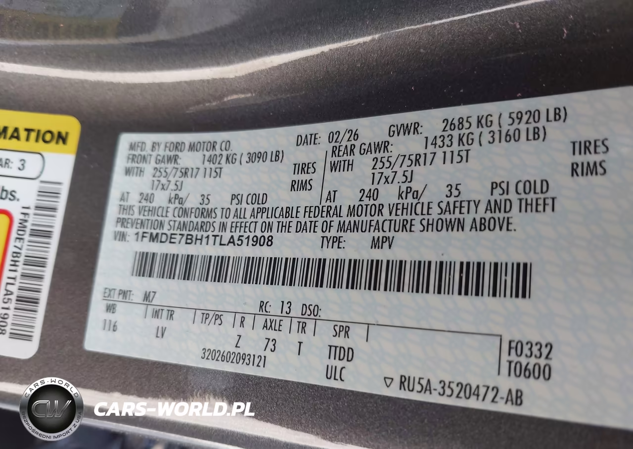 2026 Ford Bronco Big Bend VIN:1FMDE7BH1TLA51908 - 9