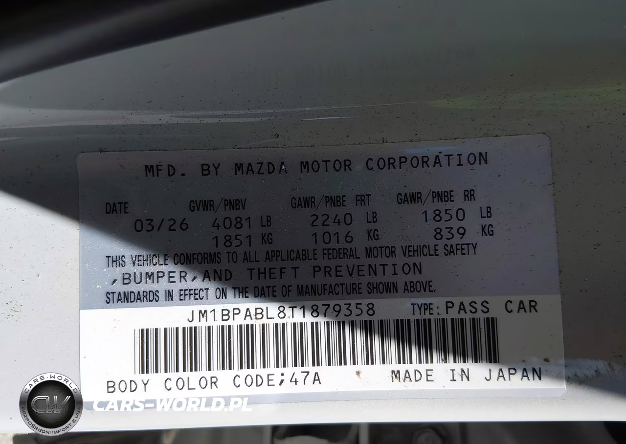 2026 Mazda Mazda3 2.5 S Select Sport VIN:JM1BPABL8T1879358 - 9
