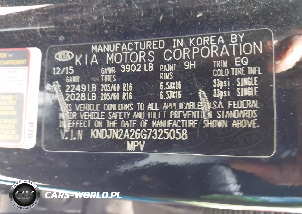 2016 Kia Soul VIN:KNDJN2A26G7325058 - 9