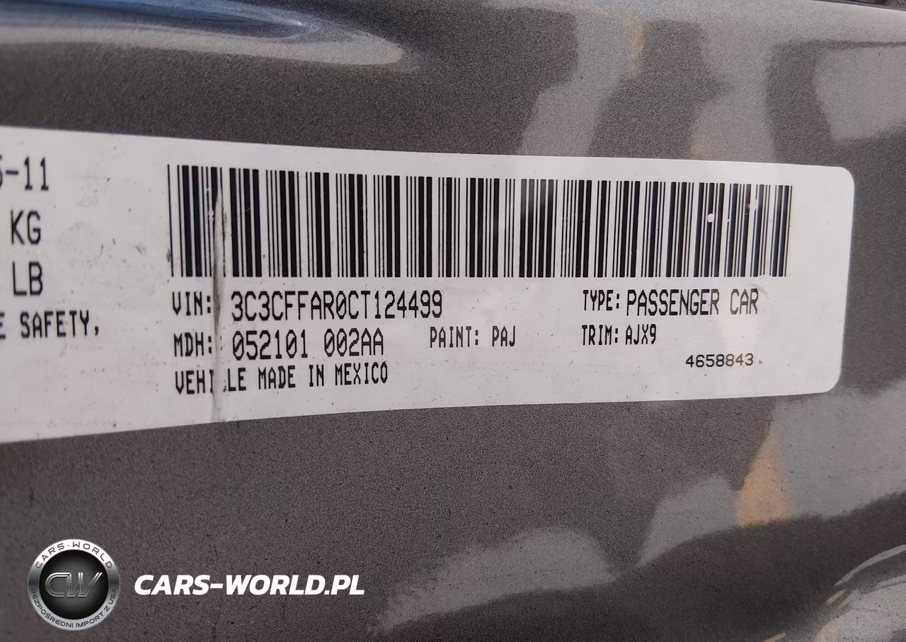 2012 Fiat 500 Pop VIN:3C3CFFAR0CT124499 - 9