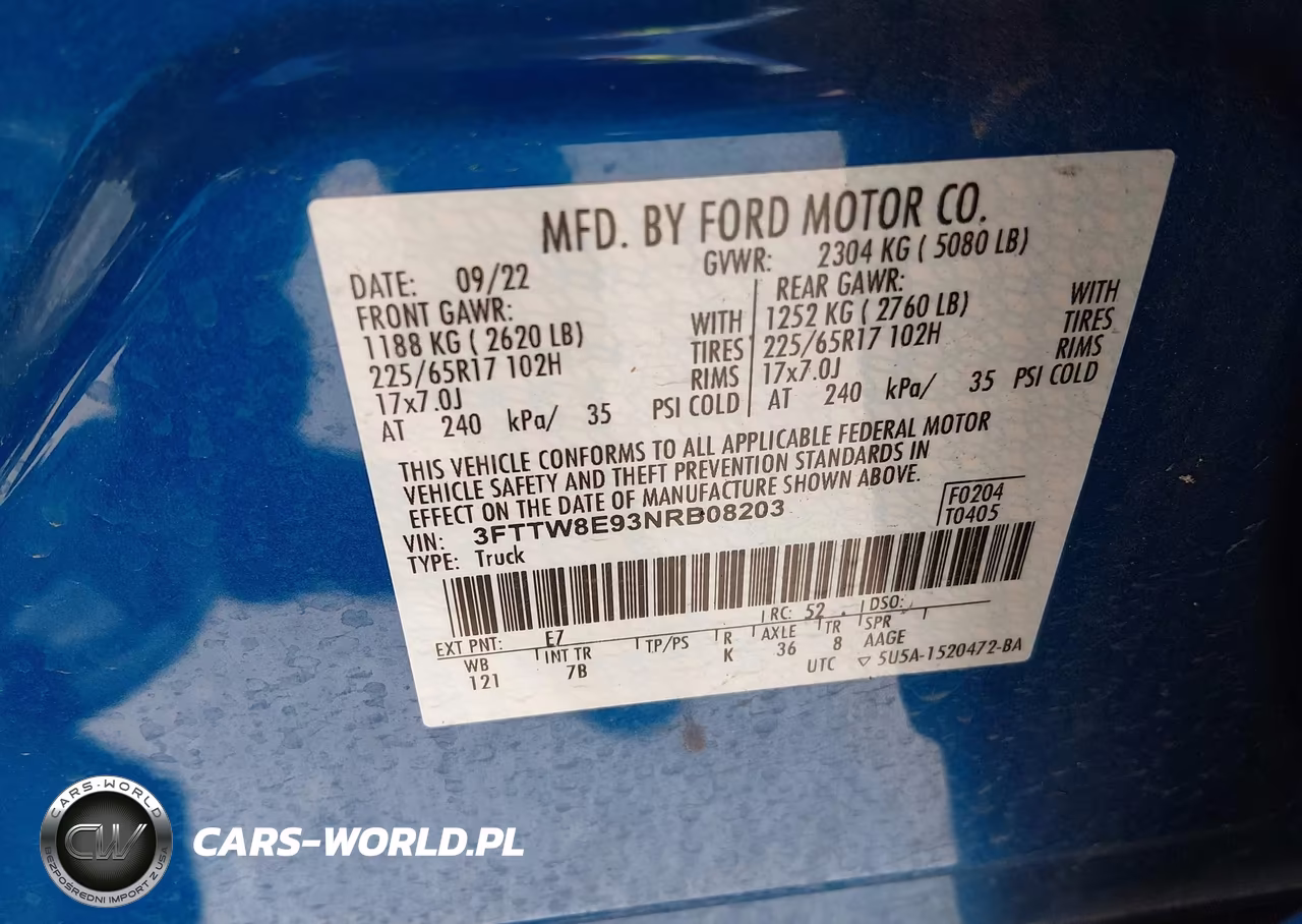 2022 Ford Maverick Xlt VIN:3FTTW8E93NRB08203 - 9