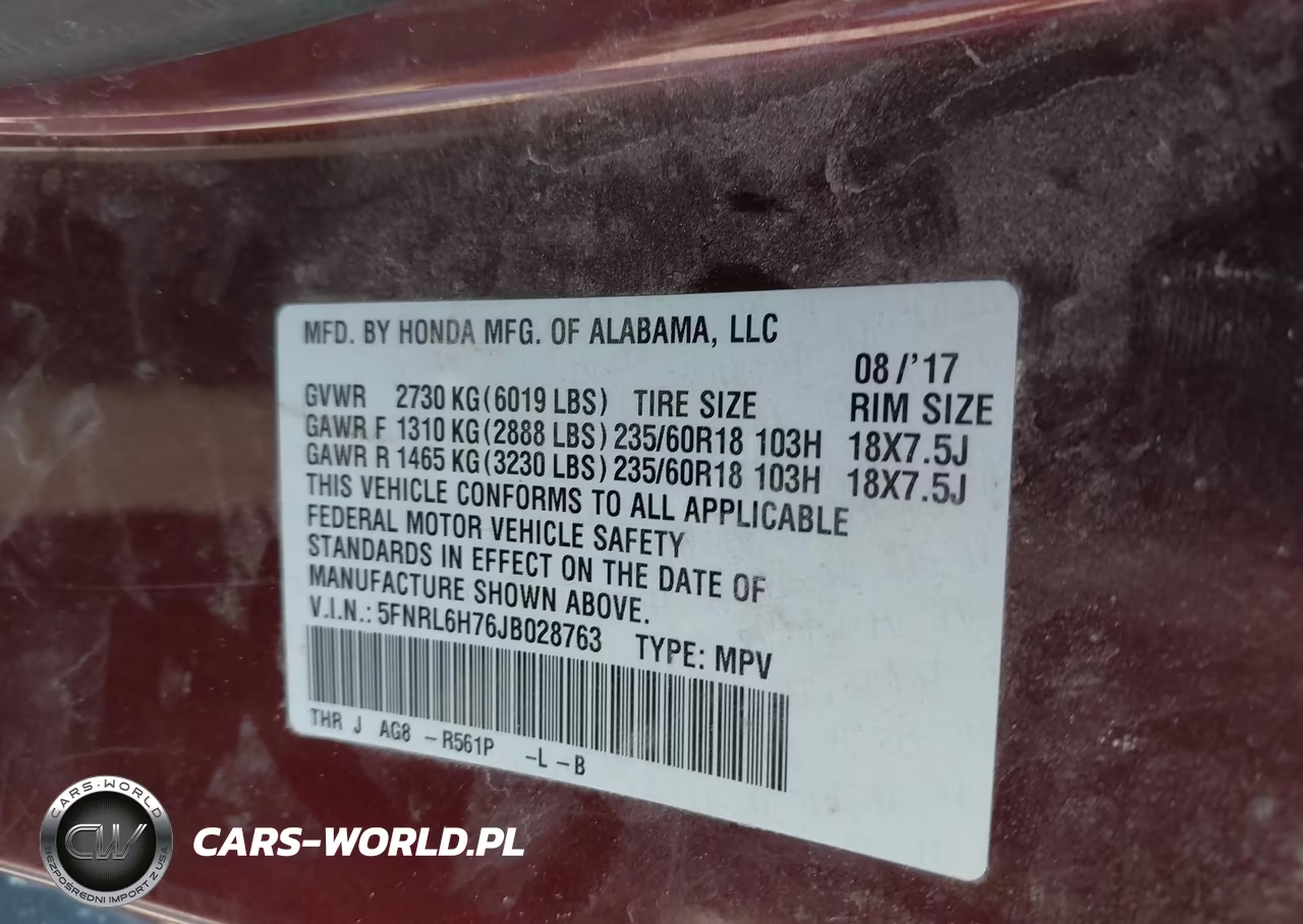 2018 Honda Odyssey Ex-L VIN:5FNRL6H76JB028763 - 9