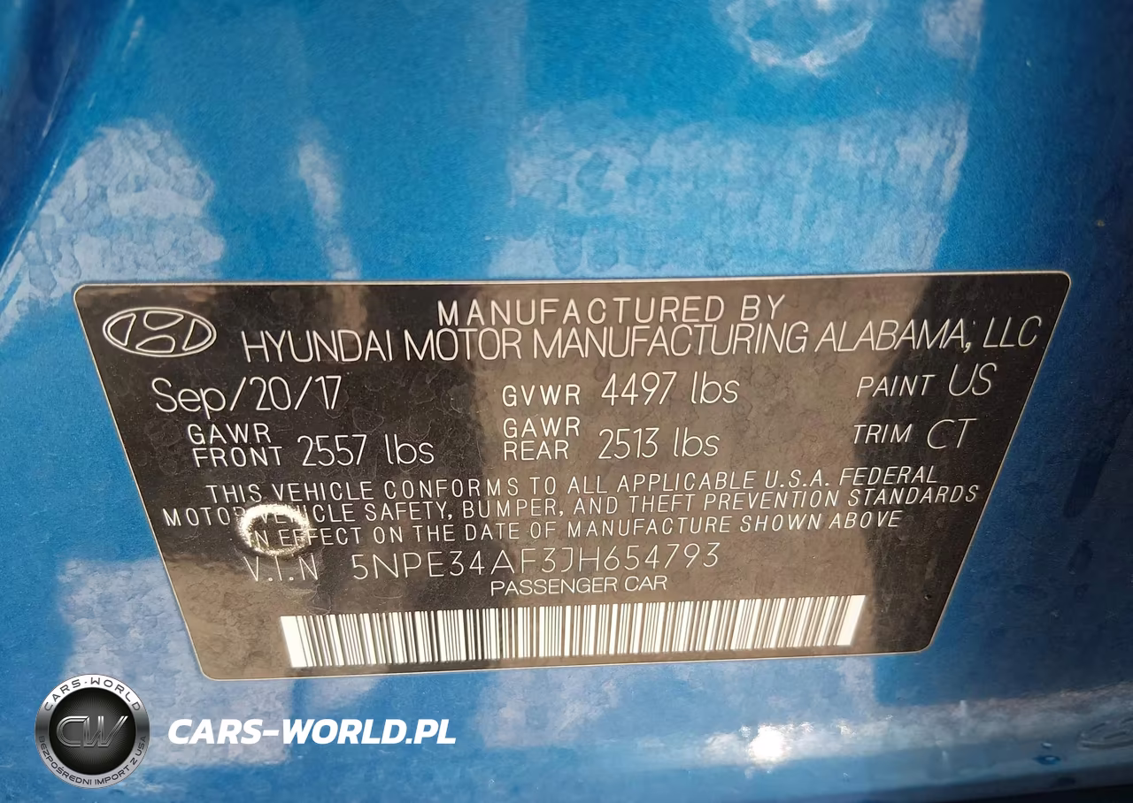 2018 Hyundai Sonata Sport VIN:5NPE34AF3JH654793 - 9