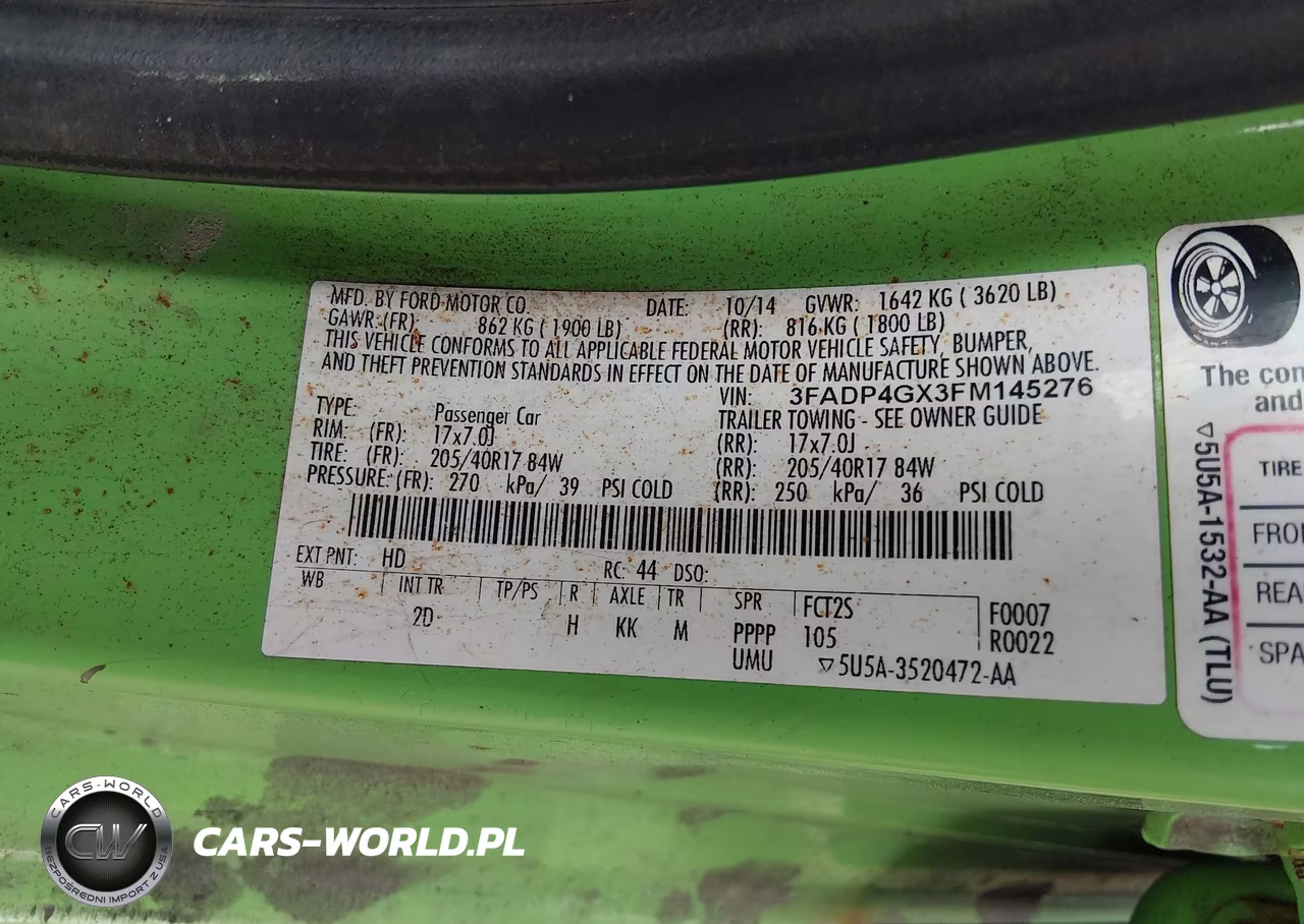2015 Ford Fiesta St VIN:3FADP4GX3FM145276 - 9