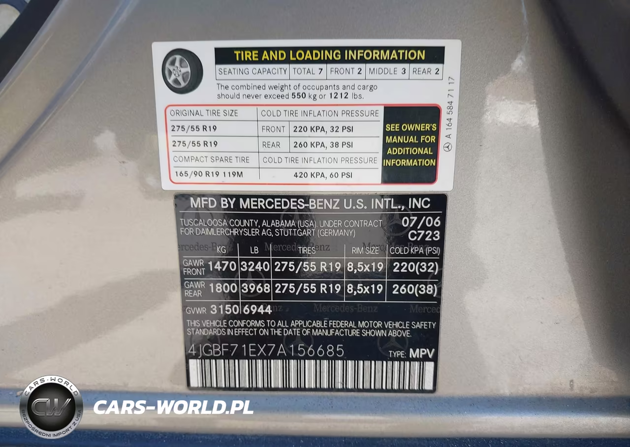 2007 Mercedes-Benz Gl 450 4Matic VIN:4JGBF71EX7A156685 - 9
