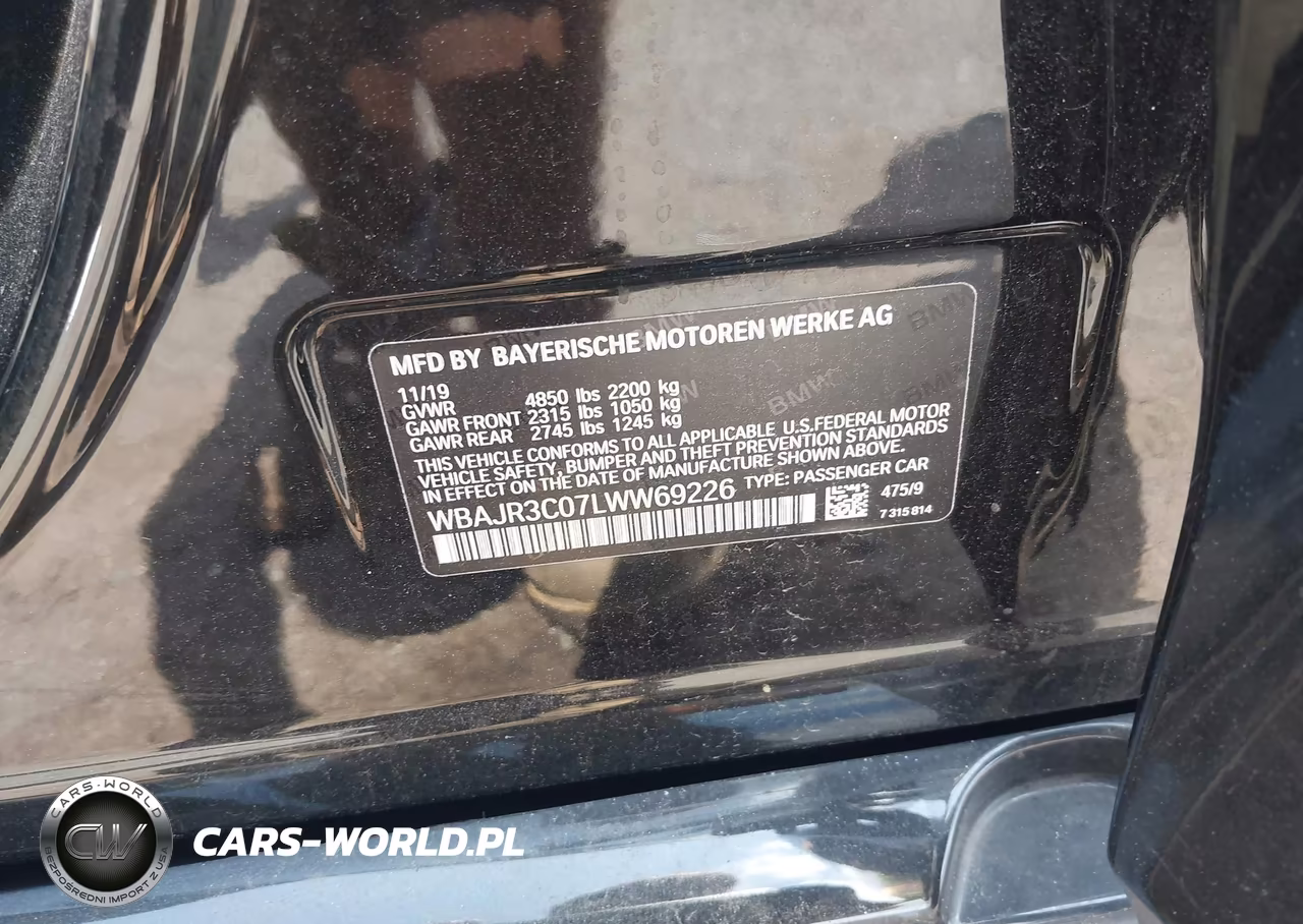 2020 BMW 530I VIN:WBAJR3C07LWW69226 - 9
