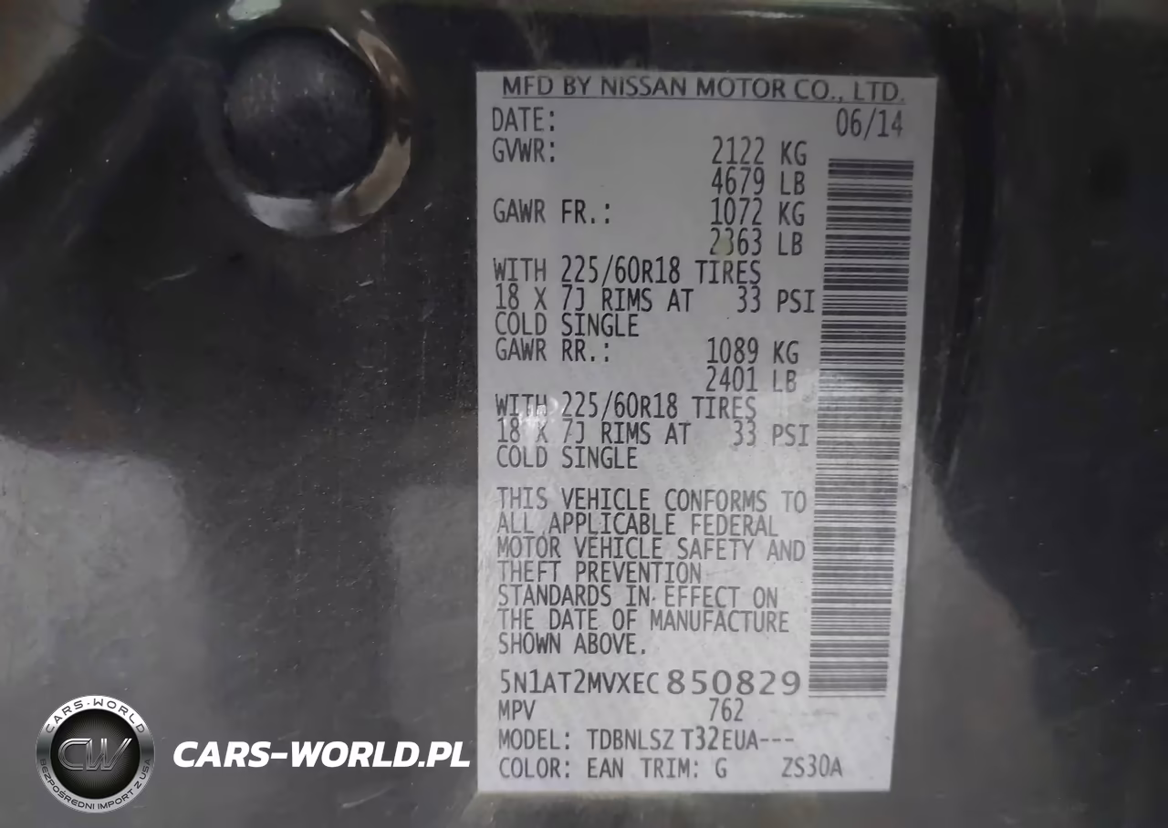 2014 Nissan Rogue Sl VIN:5N1AT2MVXEC850829 - 9
