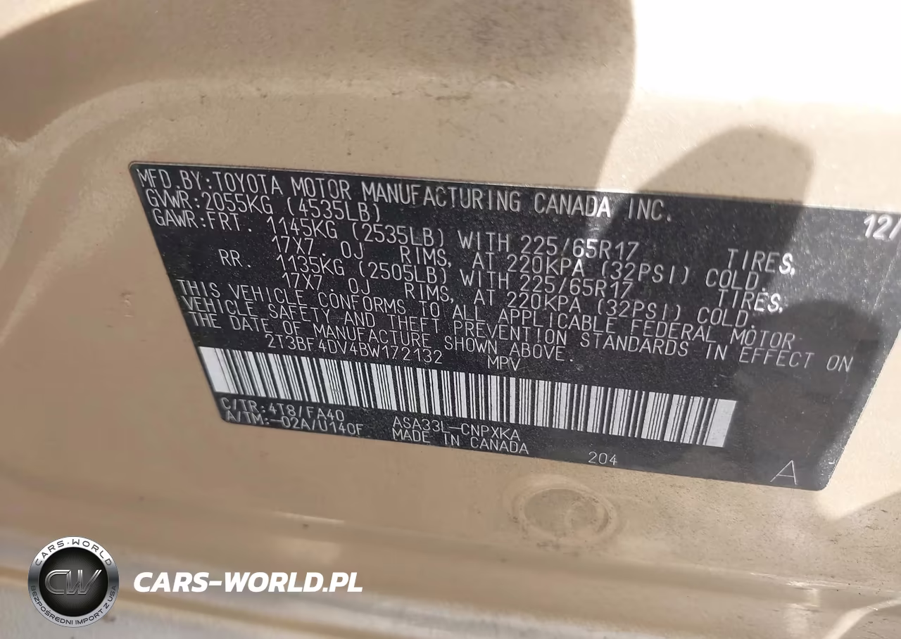 2011 Toyota Rav4 VIN:2T3BF4DV4BW172132 - 9