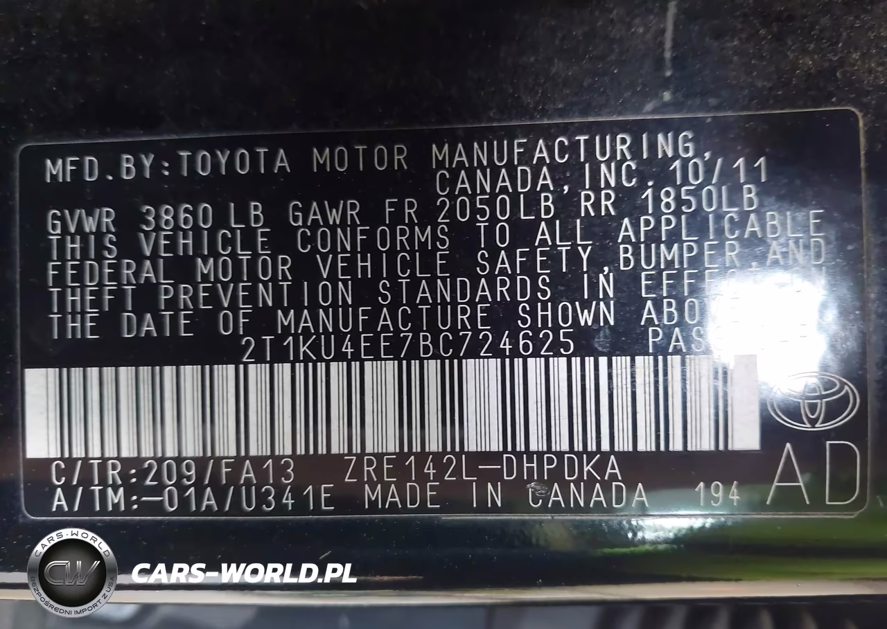2011 Toyota Matrix VIN:2T1KU4EE7BC724625 - 9