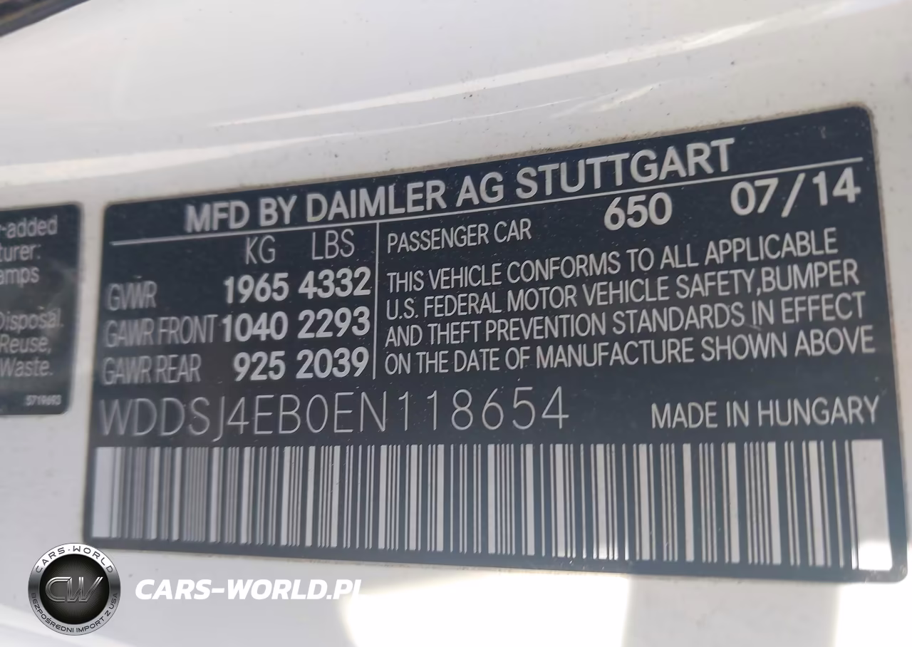 2014 Mercedes-Benz Cla 250 VIN:WDDSJ4EB0EN118654 - 9