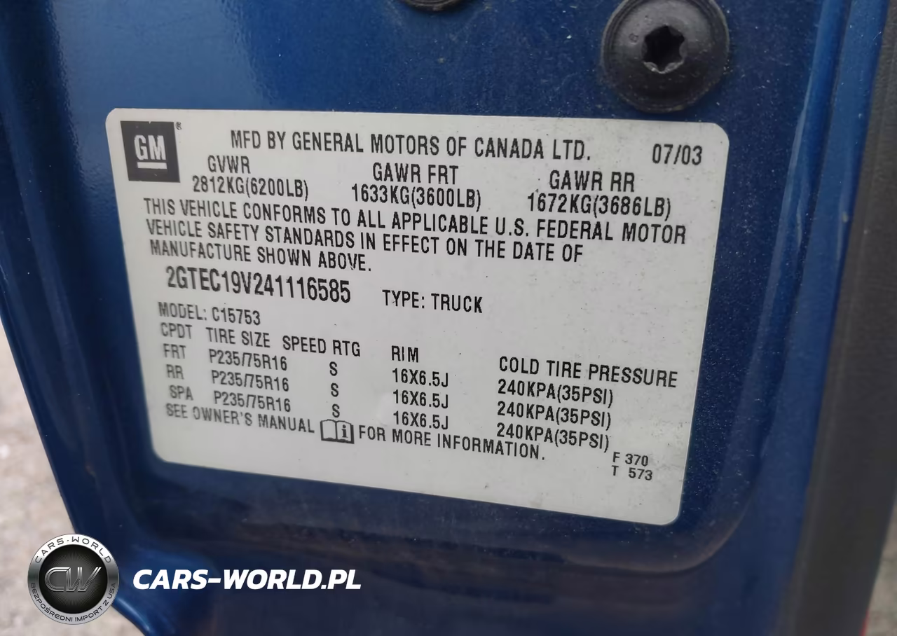 2004 GMC Sierra 1500 Sle VIN:2GTEC19V241116585 - 9