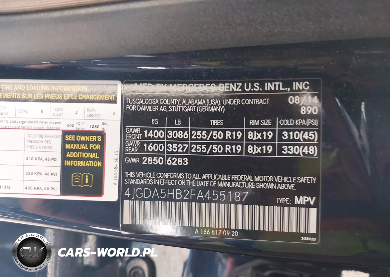 2015 Mercedes-Benz Ml 350 4Matic VIN:4JGDA5HB2FA455187 - 9