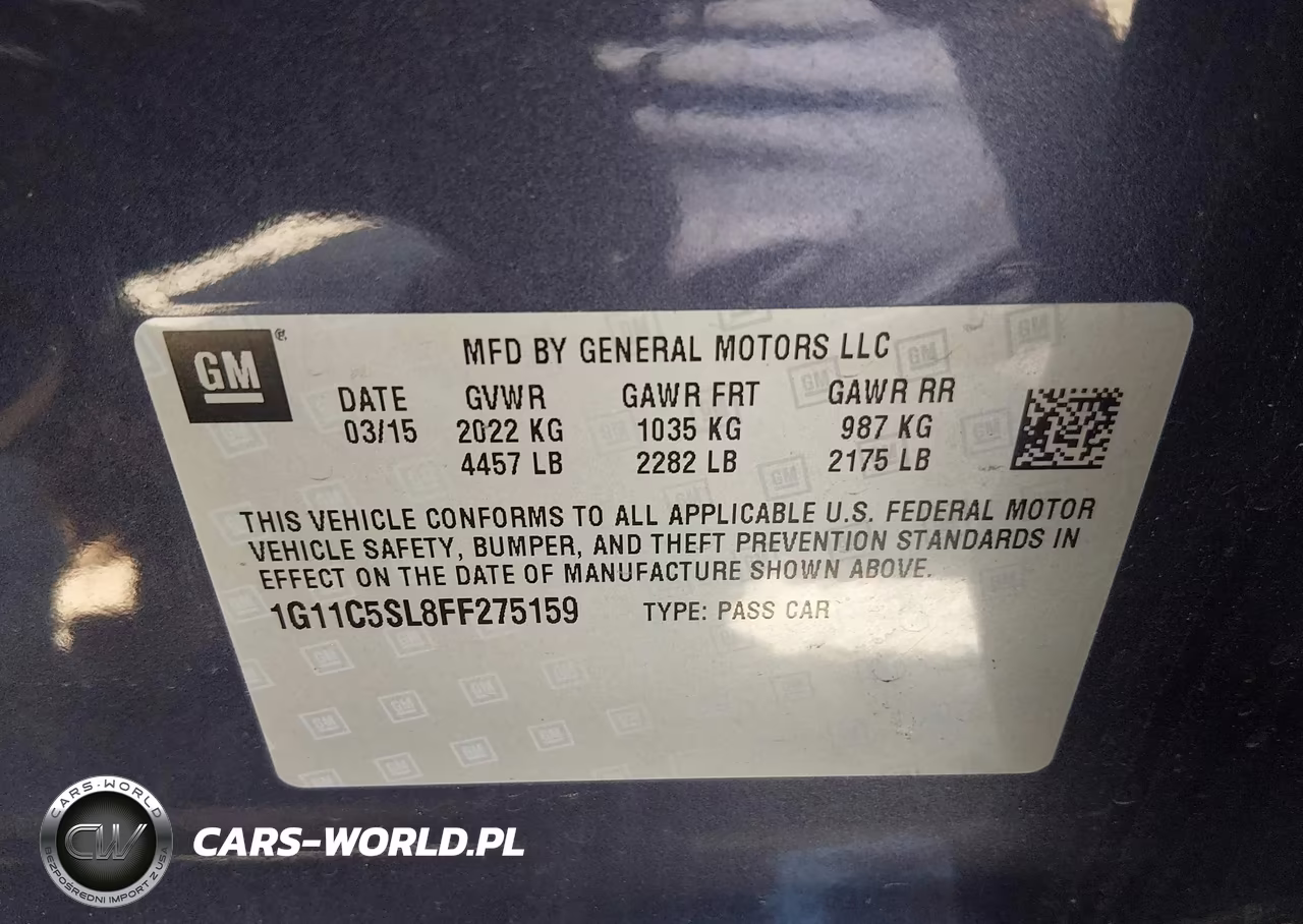 2015 Chevrolet Malibu 1Lt VIN:1G11C5SL8FF275159 - 9